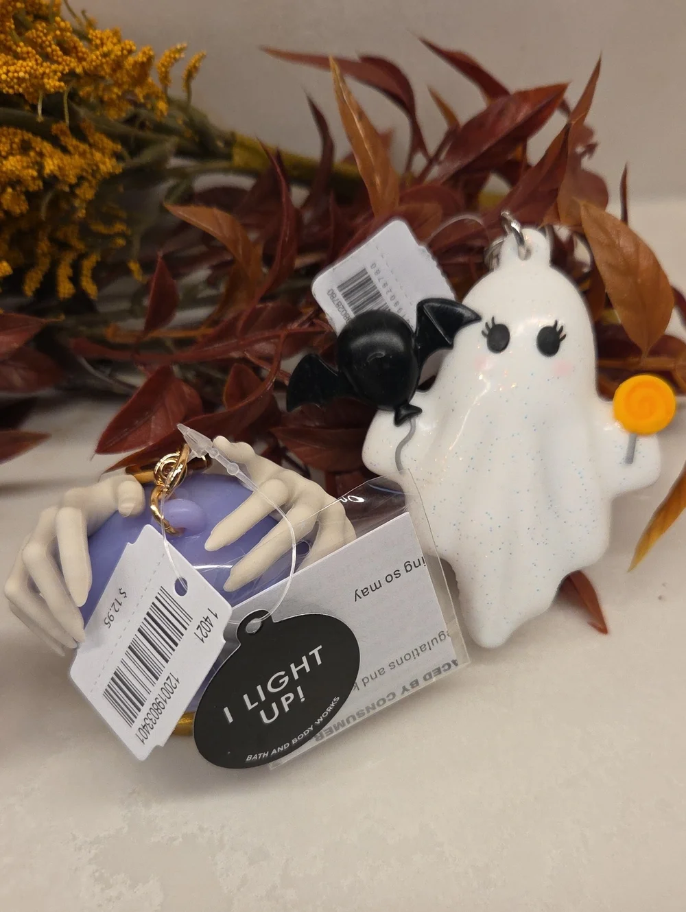 B&BW 2 Halloween Hand Sanitizer Holders with Set Of 6 Pocket Hand Sanitizers